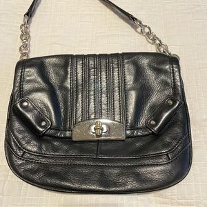 B. Makowsky Black Leather Purse